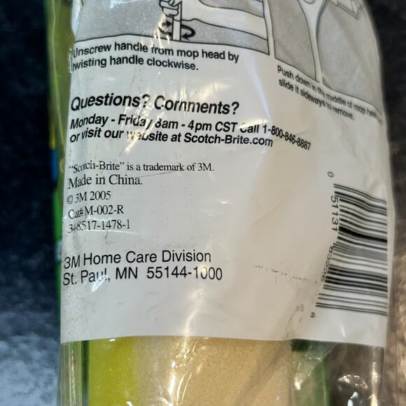 2005 NEW 3M Scotch‎ Brite Roller Mop Refill Cleaning & Scrubber Double Sided - Picture 6 of 8